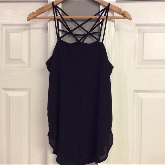 Express Black Lattice Tank Top - Picture 2 of 2